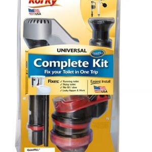 Universal Toilet Repair Kit - Black and Red